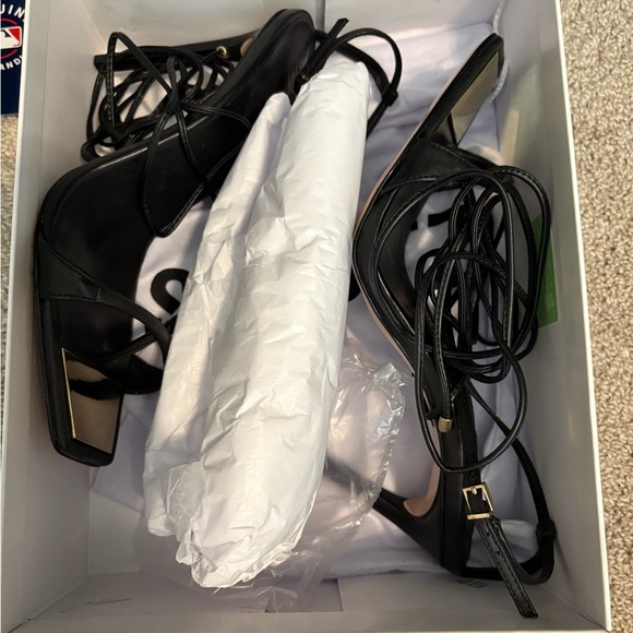 SCHUTZ Black Lace Up Stilettos - Picture 7 of 8